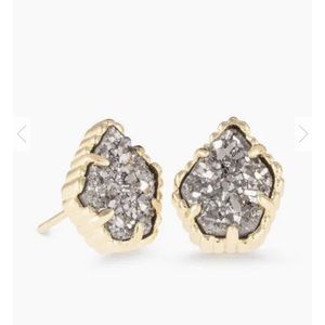 Kendra Scott Drusy platinum Stud earrings